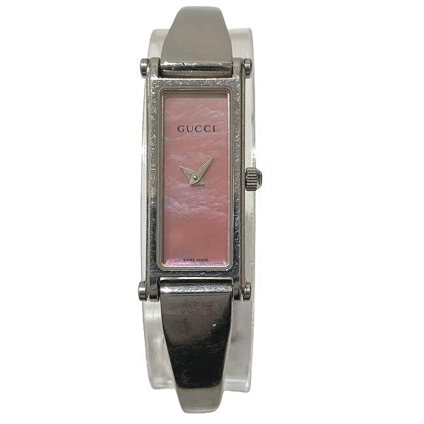 GUCCI グッチ バングルウォッチ 1500L クォーツ ピンクシェル