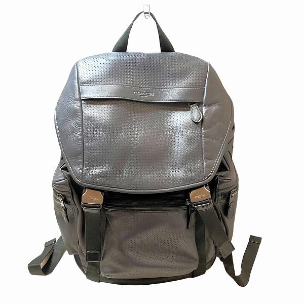 コーチ COACH パーフォレイテッド テイレン トレック パック F57477 バッグ リュック メンズ【中古】 COACH（コーチ） パーフォレイテッド テイレン トレック パック F57477