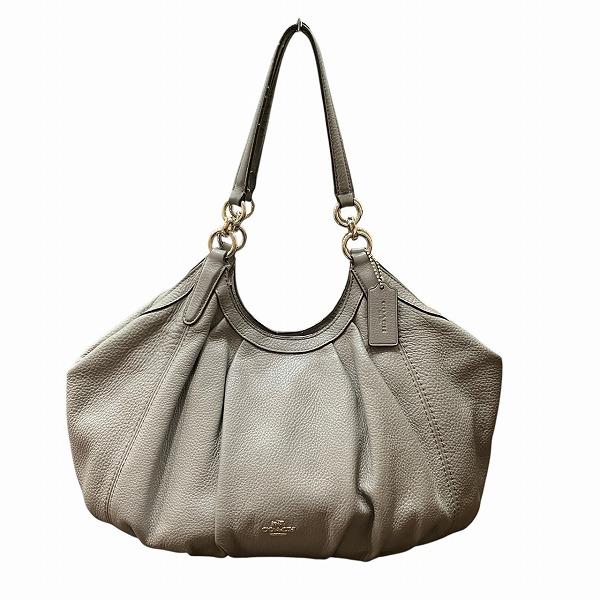 やすちんさん専用COACH グレー レザートートバッグ COACH グレー レザー バッグ