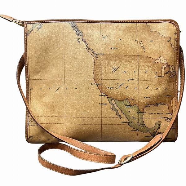 プリマ・クラッセ ショルダーバッグ 地図柄 バッグ ユニセックス 中古