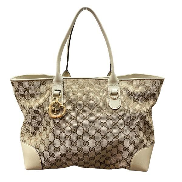 GUCCI（グッチ） GUCCI 269956 キャンバス レザー ベージュ ホワイト