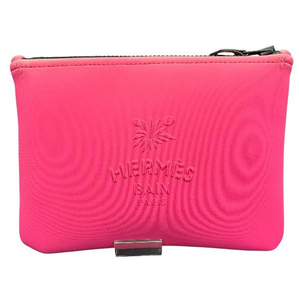 HERMÈS ピンク シリコンポーチ　ネオバンエルメス HERMES（エルメス） ネオバンPM レオパード ブランド小物 ポーチ