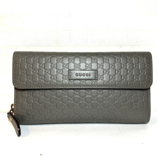 GUCCI（グッチ） 長財布 マイクログッチシマ レザー 449364 レディース