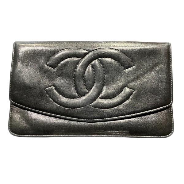 CHANEL（シャネル） ラムスキン ココマーク 二つ折り財布 長財布 2
