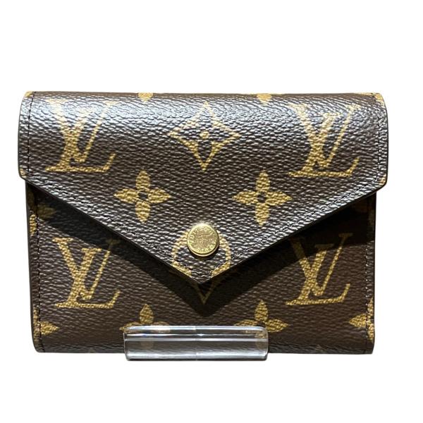 ルイヴィトン M62472 三つ折り財布 ブラウン  LOUIS VUITTON ポルトフォイユ・ヴィクトリーヌ モノグラム LOUIS VUITTON（ルイ・ヴィトン） ポルトフォイユ・ヴィクトリーヌ 三