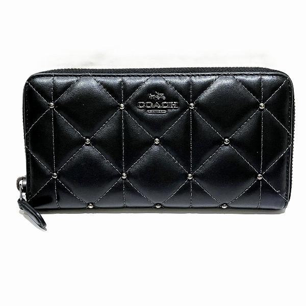COACH（コーチ） キルティングスタッズ F15763 長財布 レディース 中古
