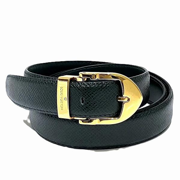 ルイヴィトン ベルト タイガ サンチュール クラシック シルバー金具 ブラック LOUIS VUITTON ルイヴィトン Louis Vuitton タイガ サンチュール
