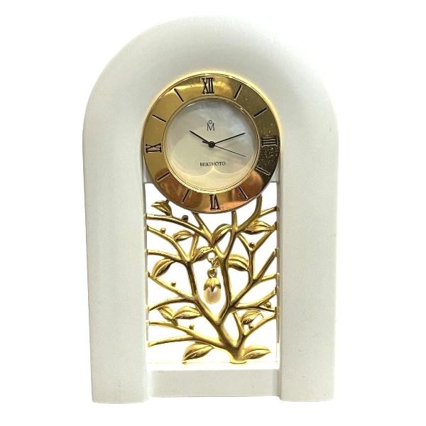 MIKIMOTO（ミキモト） クォーツ リーフ パール 時計 置き時計 メンズ