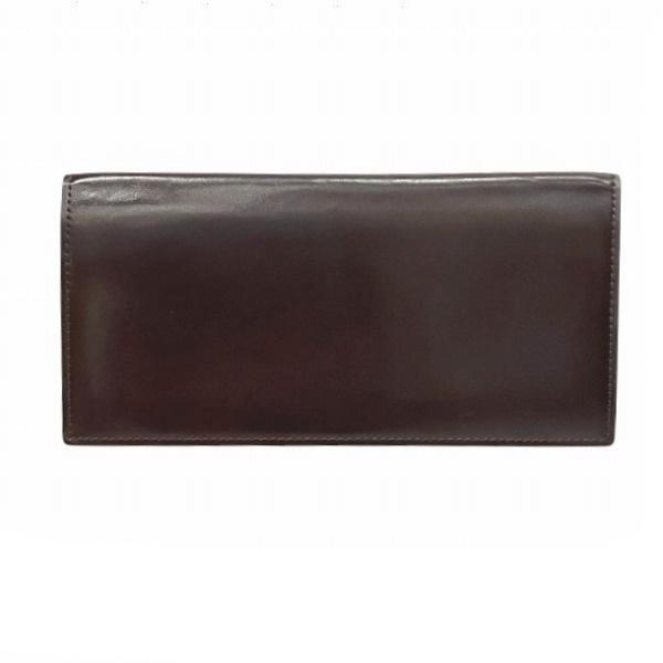 ガンゾ 57192 コードバン 長財布 2つ折り財布 ユニセックス 送料無料 【中古】 ガンゾ 57192 コードバン 長財布 2つ折り財布 ユニセックス 中古