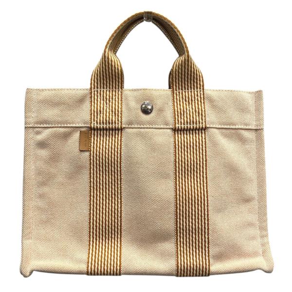 HERMES（エルメス） フールトゥPM ハンドバッグ コットンキャンバス