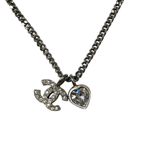 CHANEL（シャネル） シルバー 09C ココマーク ハート ラインストーン
