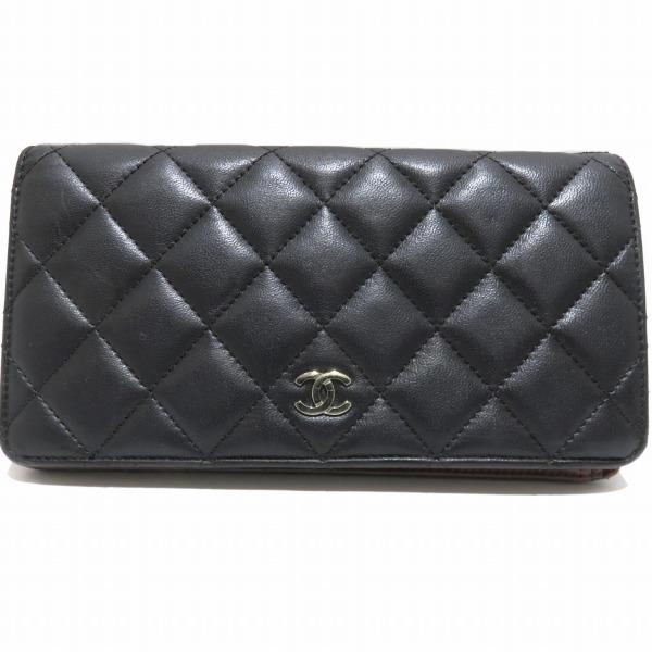 シャネル CHANEL マトラッセ ラムスキン A31509 長財布 2つ折り財布 