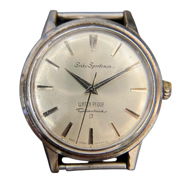 メンズ 稼働 SEIKO スポーツマン 手巻き ドレスウォッチ 薄型 メンズ 