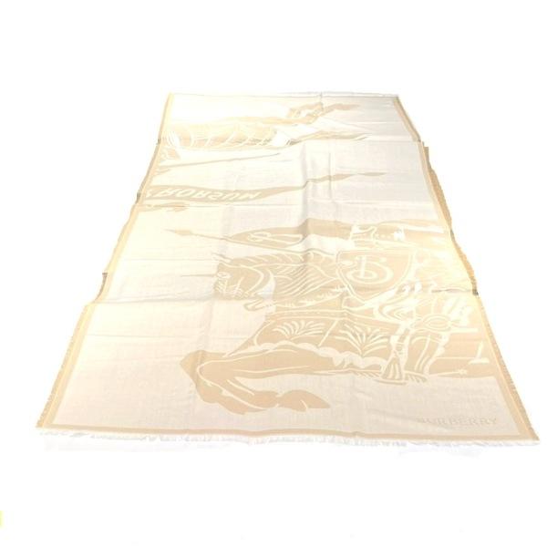 バーバリー Burberry 大判ストール ベージュ×ブラウン スカーフ ブランド小物 レディース【中古】 バーバリー Burberry 大判ストール ベージュ×ブラウン スカーフ