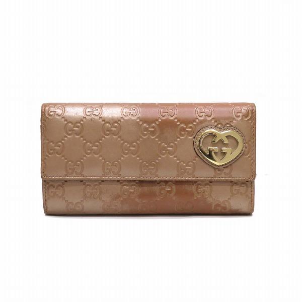 グッチ GUCCI グッチシマ ラブリーハート 251861 ピンク レザー 長財布 