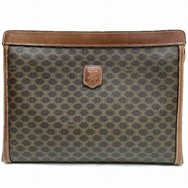 極美品☆【CELINE】セリーヌ セカンドバッグ マカダム柄 PVC/レザー CELINE（セリーヌ） セカンドバッグ マカダム PVC レザー ユニセックス