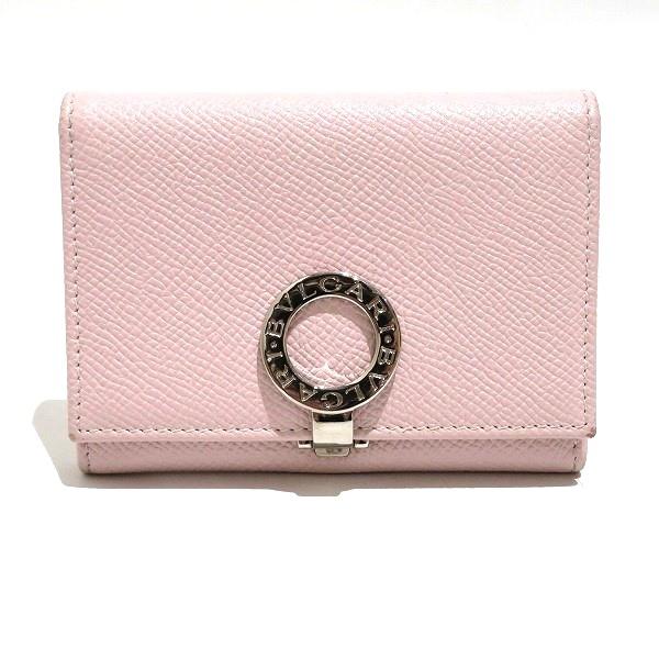 ブルガリ BVLGARI 30421 レザー ピンク ブランド小物 名刺入れ