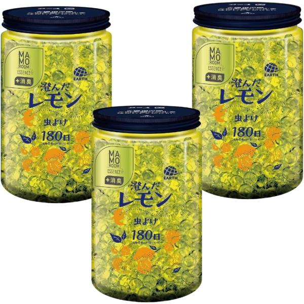 アース製薬 澄んだレモン 180日用 500g×3個セット  虫よけパール