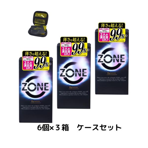 ZONEコンドーム ジェクス 理想の生感覚 6個×3箱 ケースセット