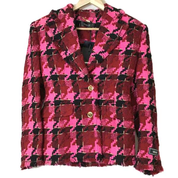 VERSACE ヴェルサーチ/ツイードジャケット・スカート/1007401/36/レディースアウター/Sランク/51【中古】 VERSACE（ヴェルサーチェ） ヴェルサーチ/ツイードジャケット