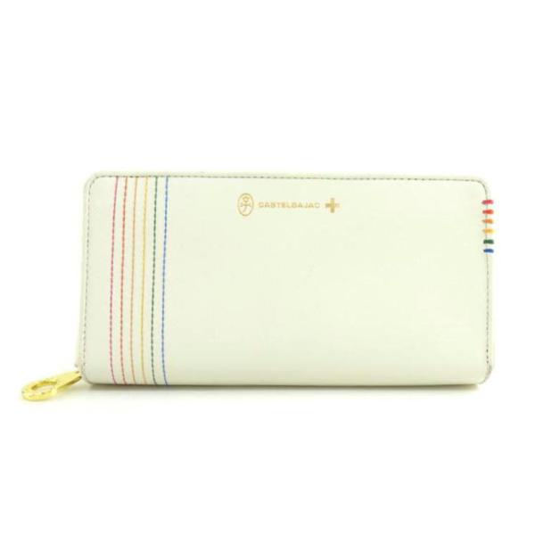 【未使用級】カステルバジャック＊ラウンドファスナー ゴールド金具 コンパクト CASTELBAJAC カステルバジャック サイフ 027605 27605 シェスト