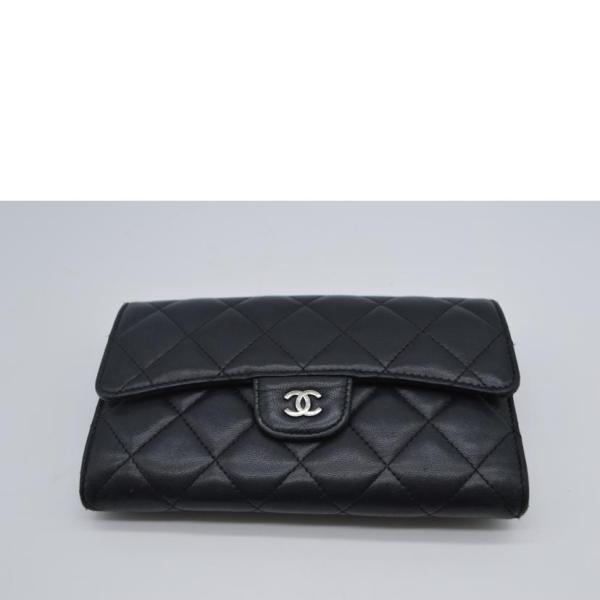 CHANEL マトラッセ ラムスキン 長財布 CHANEL/マトラッセラムスキンココマークレザー長財布/A31506/144