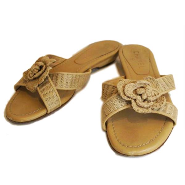 CHANEL シャネル/カメリアサンダルベージュ/37/Bランク/92【中古  