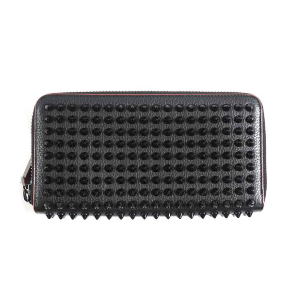 ルブタン 長財布 ラウンドジップ　ブラック C.Louboutin クリスチャンルブタン/ラウンドZIP長財布 レザー/ブランド