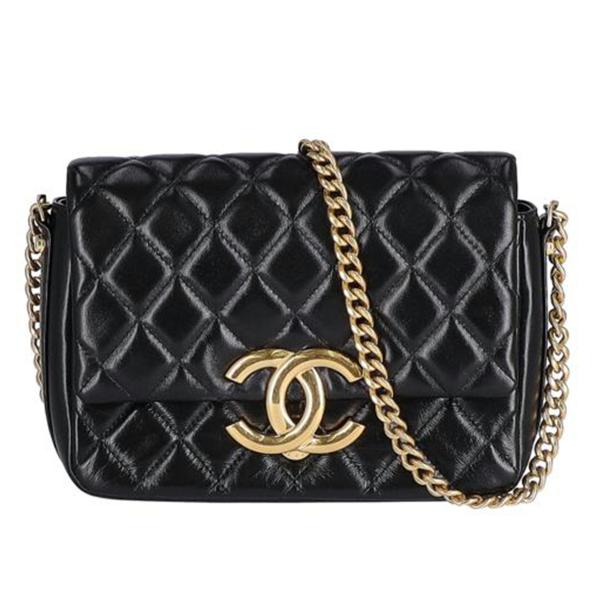 CHANELシャネル/ミニマトラッセチェーンショルダー黒/G金具/AS3855/AB