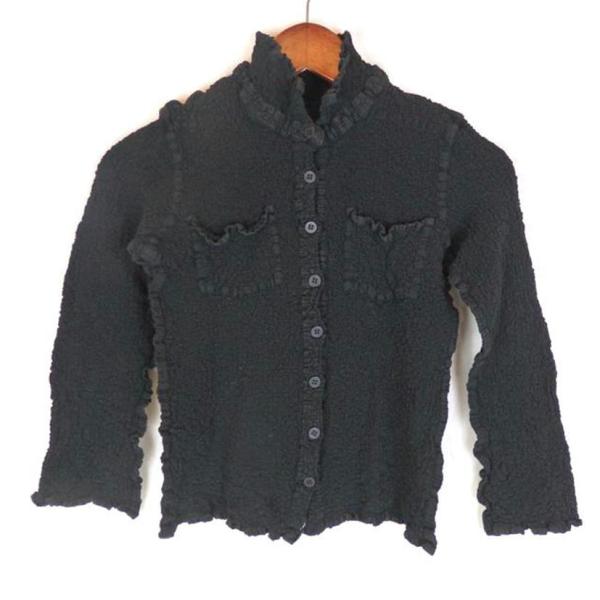 me ISSEY MIYAKE ブラック カーディガン 五分袖 wonderrex-ec_9261180898882