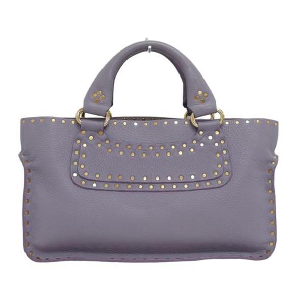 CELINE（セリーヌ） <br>CELINE レザーハンドバッグ スタッズ/ブギー