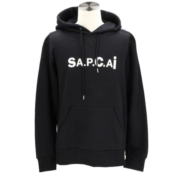 A.P.C×sacaiサカイ/ロゴスウエットパーカー/L/Bランク/75【中古