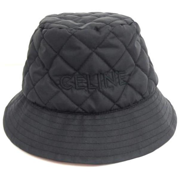 CELINE ワイドブリムハット 黒 セリーヌハット帽子