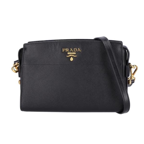 PRADA  プラダ/サフィアーノ/ショルダーバッグ/ブラック/1BH104/204/SAランク/18【中古】 PRADA（プラダ） プラダ/サフィアーノ/ショルダーバッグ/ブラック