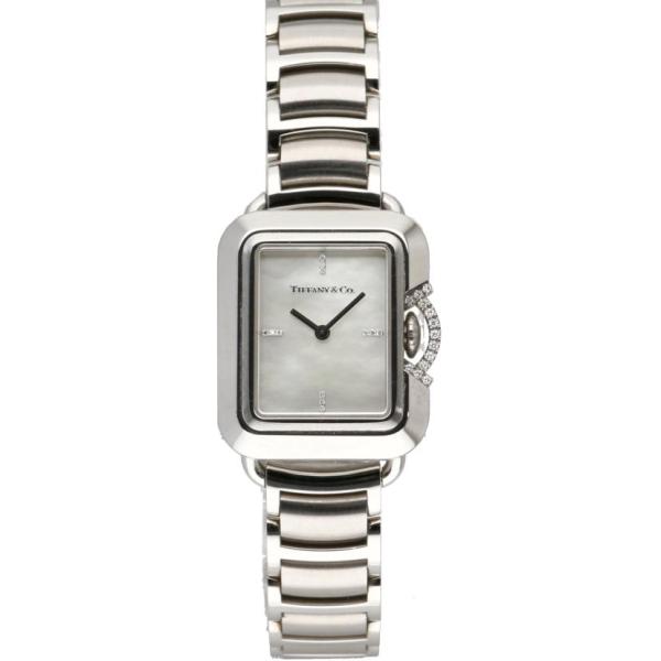 TIFFANY&Co. ティファニー/Tレクタングル・ホワイトシェル/レディース/クオーツ/69546161/291******/Aランク/62【中古】 wonderrex-ec_9261181185943