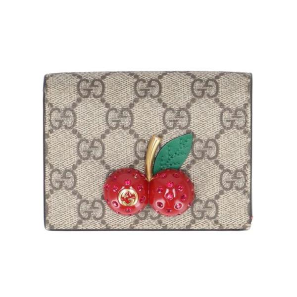 GUCCI（グッチ） グッチ/GGスプリーム/チェリー二つ折り財布/476050