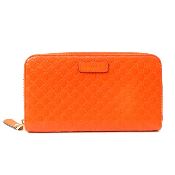 グッチ　長財布　オレンジ GUCCI グッチ 長財布 ロゴ ジップアラウンド ウォレット レザー