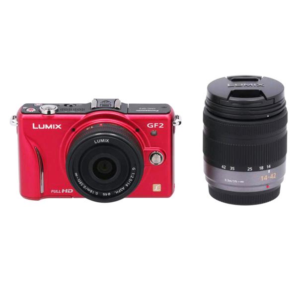 Panasonic パナソニック /ミラーレス一眼ダブルレンズキット/DMC-GF2W/FR0KA502587/Bランク/67【中古】 Panasonic パナソニック /ミラーレス一眼ダブルレンズキット/DMC