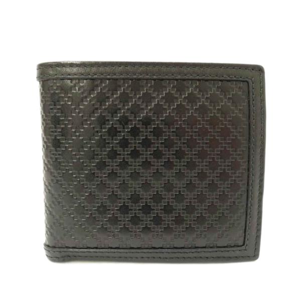 【美品】Gucci 二つ折り財布 黒 レザー 財布 二つ折り レザー ロゴ 黒 ブラック（2024/05/29買取