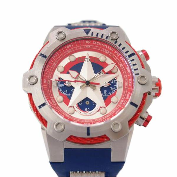 INVICTA インヴィクタ/キャプテンアメリカ/クロノグラフ/クォーツ/26894/093******/ABランク/69【中古】 INVICTA（インビクタ） インヴィクタ/キャプテンアメリカ/クロノグラフ