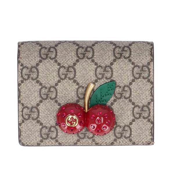 GUCCI（グッチ） グッチ/GGスプリームチェリー二つ折り財布/476050/209