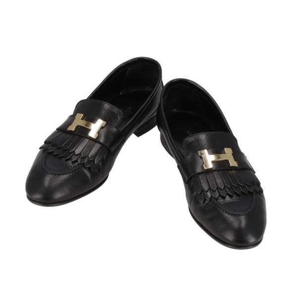 HERMES（エルメス） HERMES/25 エルメス/モカシンロワイヤル/ブラック