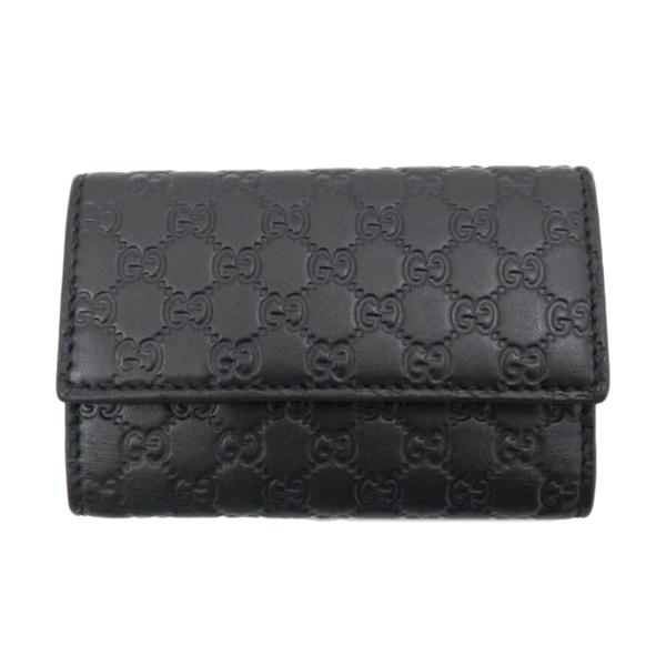 美品 グッチ 6連 キーケース マイクロシマ GG レザー コンパクト ネイビー GUCCI（グッチ） グッチ/マイクロシマレザー6連キーケース/150402/041