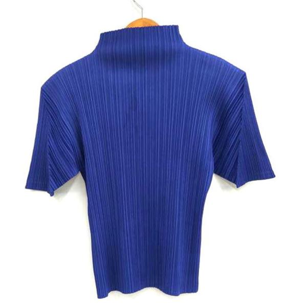 PLEATS PLEASE ISSEY MIYAKE プリーツプリーズ イッセイミヤケ/デザインカットソー/BL/PP12-JK408/4/レディースインナー/ABランク/82【中古】 wonderrex-ec_9264821093141