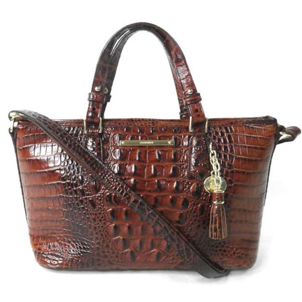 【未使用】BRAHMIN クロコ型押し レザー ショルダー ハンド 2way Brehmin ブラーミン/クロコ型押シレザー2WAYバッグ/バッグ/ABランク/84