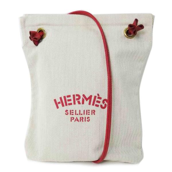 HERMES エルメス/アリーヌPM/キャンバス×レザー(赤系)/エルメス