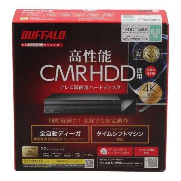 BUFFALO バッファロー/外付けHDD 6TB/HDV-CCD6U3BA/10699141100532/Sランク/84【中古】 BUFFALO バッファロー/外付けHDD 6TB/HDV-CCD6U3BA