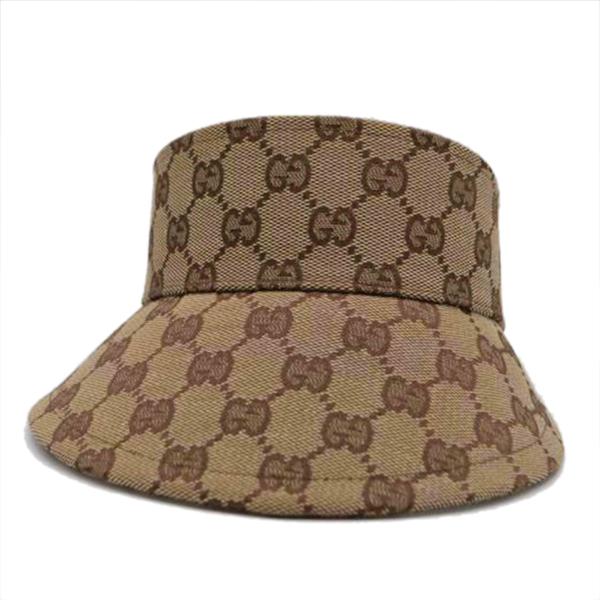 GUCCI（グッチ） グッチ/GGキャンバスシェリーラインバイザー/Sサイズ