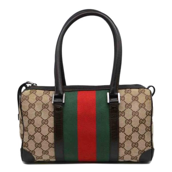 GUCCI（グッチ） グッチ/GGキャンバスシェリーラインレザーハンド