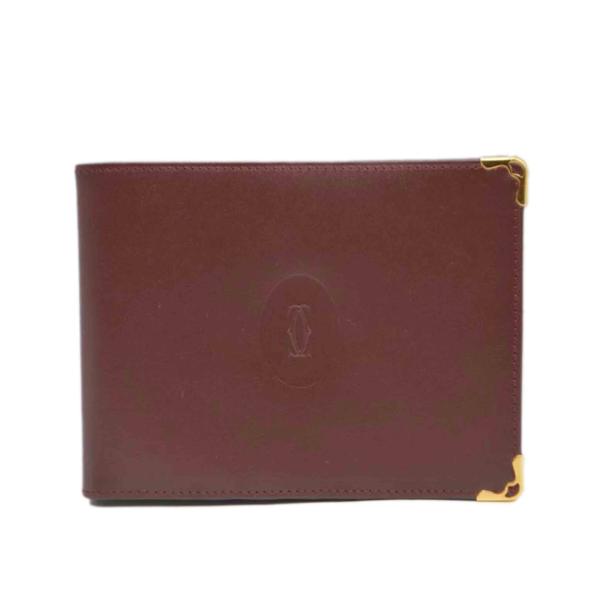 Cartier カルティエ/マストラインラージレザー財布/ボルドー/3184325/EL2*****/Sランク/89【中古】 Cartier（カルティエ） カルティエ/マストラインラージレザー財布